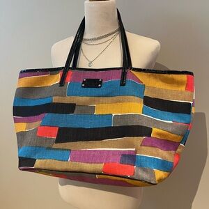 KATE SPADE Colorful Striped Tote Bag